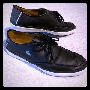 Men’s Lacoste black leather shoes